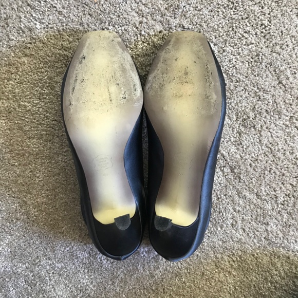 🍁5/20$!!! Satin Metallic Knot Front Formal/Prom Heels - Picture 10 of 13